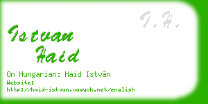 istvan haid business card